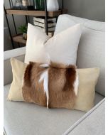 Springbok Skin Pillow - Lumbar - Size: 21 in x 11 in