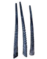 Corne de gemsbok polie pour Shofar, Corne d'oryx polie avec trou de soufflage - Taille moyenne : Environ 26 po de long